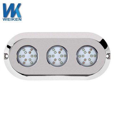 WEIKEN super bright high power 180w Stainless steel swimming pool underwater light boat luxury yacht light