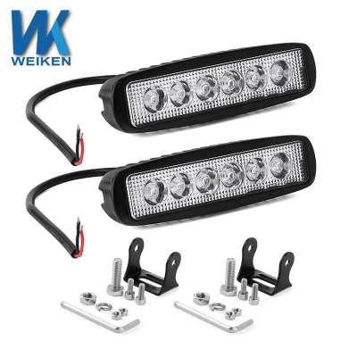 WEIKEN 18w Blue/White dual color led work light led auto system lighting driving light for cars,motorcycle,tractor, boat